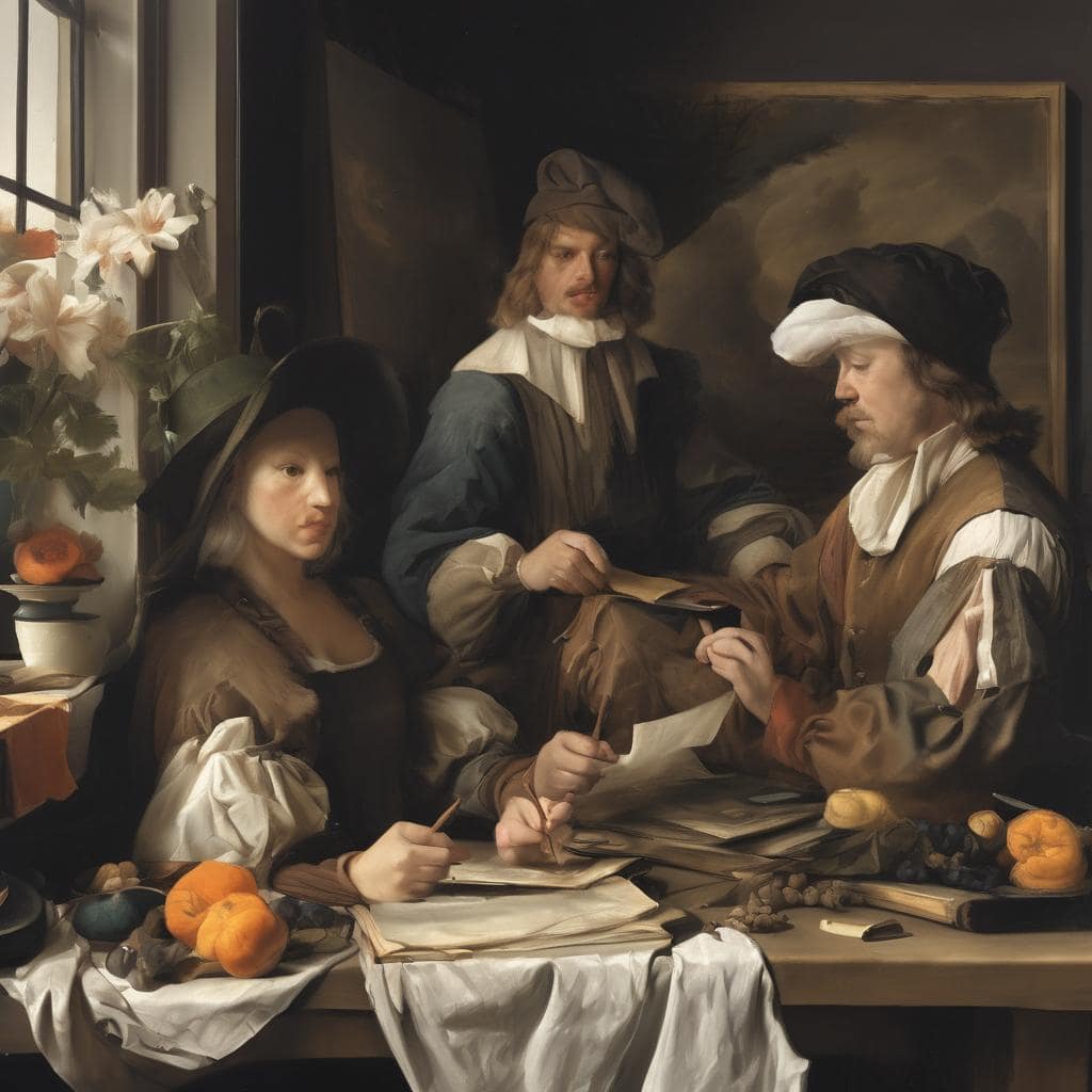 Χαρακτηριστικό έργο Καλλιτεχνών και η επιρροή τους στην τέχνη, ζωγραφική αναπαράσταση 17ου αιώνα.
